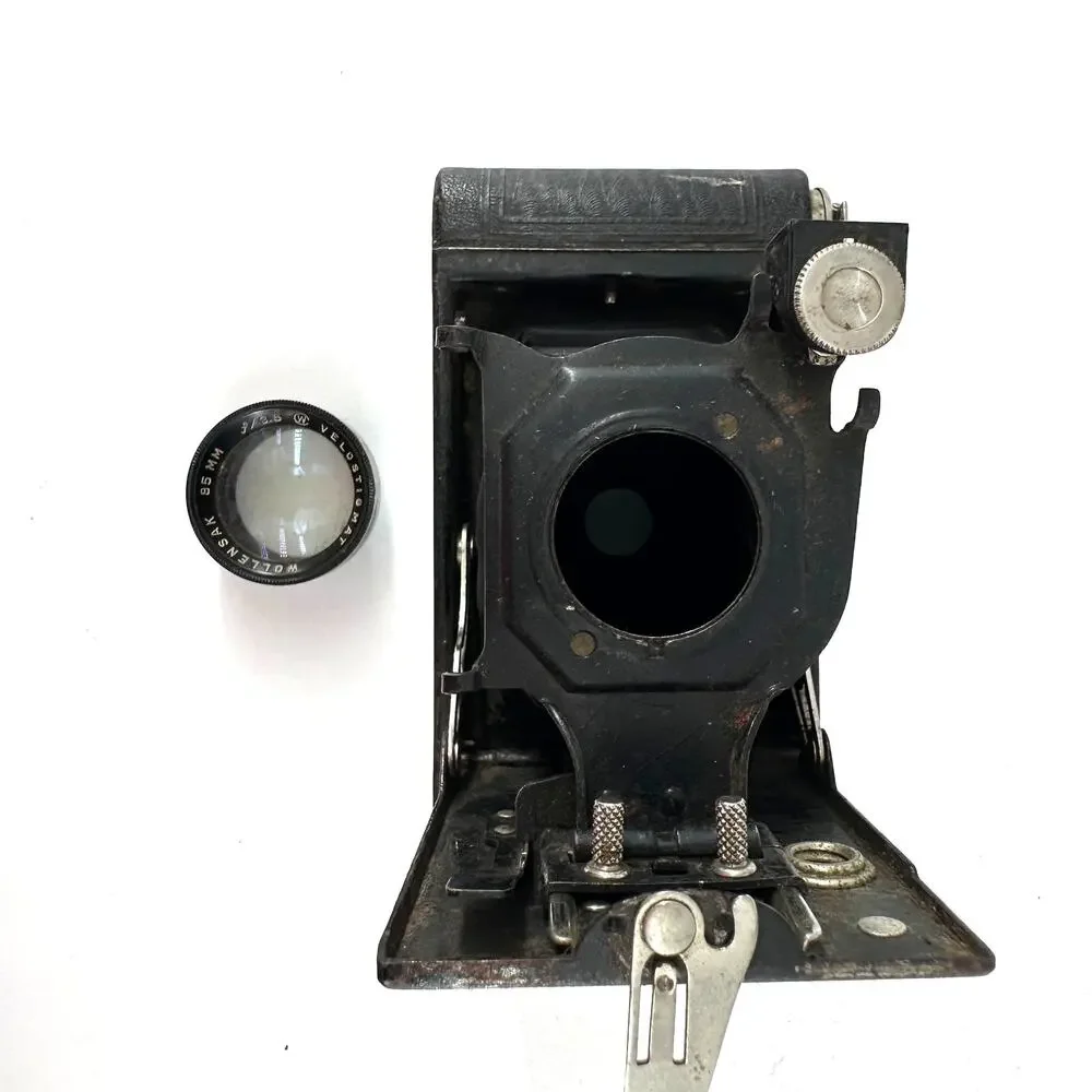 Wollensak Velostigmat 85mm f/3.5 Folding Camera – Vintage Bellows – Parts Only